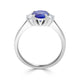 1.53Ct Sapphire Ring With 0.28Tct Diamonds Set In 18K White Gold