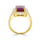 6.47Ct Ruby Ring With 0.74Tct Diamonds Set In 14K Yellow Gold