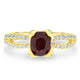 2.12Ct Ruby Ring With 0.59Tct Diamonds Set In 18K White Gold