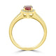 0.70Ct Ruby Ring With 0.27Tct Diamonds Set In 14K Yellow Gold