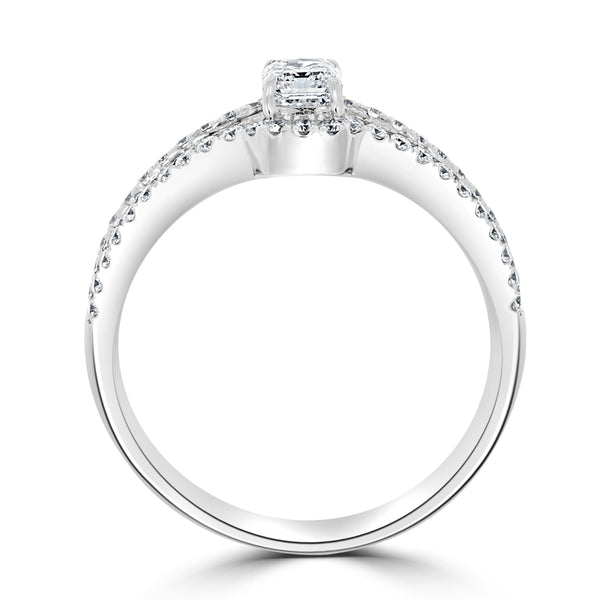 0.5ct Diamond Ring with 1.03tct Diamonds set in 18K White Gold