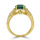 2.81ct Emerald Ring with 0.6tct Diamonds set in 14K Yellow Gold