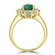 1.63ct   Emerald Rings with 0.67tct Diamond set in 18K Yellow Gold