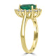 1.63ct   Emerald Rings with 0.67tct Diamond set in 18K Yellow Gold