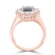 2.44ct Spinel Ring with 0.97tct Diamonds set in 14K Rose Gold