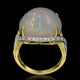 10.7ct Opal Ring with 0.37tct Diamonds set in 14K Yellow Gold