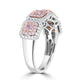 0.45tct Pink Diamond Ring with 0.67tct Diamonds set in 14K Two Tone Gold