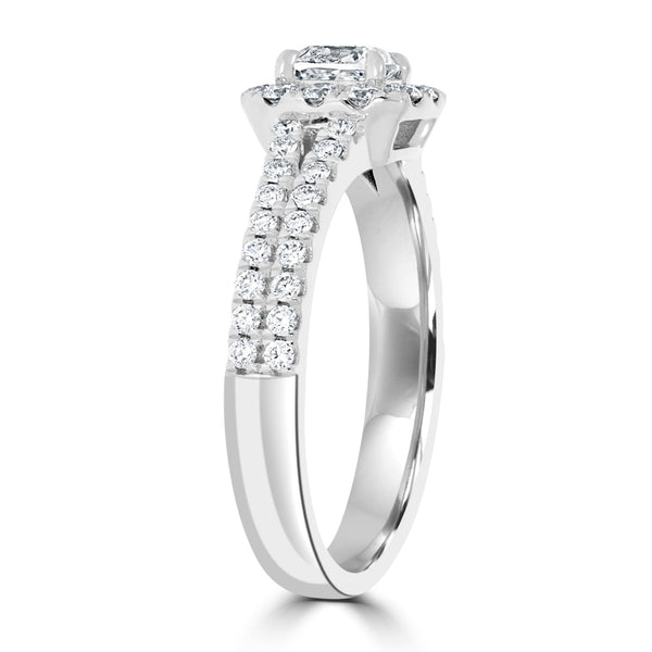 0.5ct Diamond Ring with 0.53tct Diamonds set in 950 Platinum