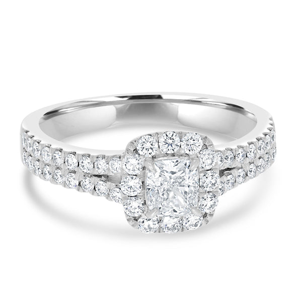 0.5ct Diamond Ring with 0.53tct Diamonds set in 950 Platinum