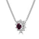 0.3ct   Ruby Pendants with 0.18tct Diamond set in Platinum 900